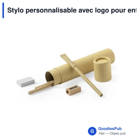 Stylo personnalisable avec logo pour entreprises - Set de 5 pièces