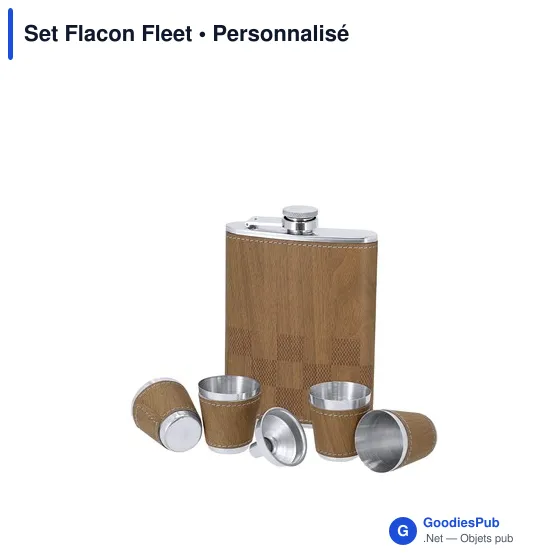 Set Flacon personnalisable en bois avec logo - modèle Fleet - Image 5
