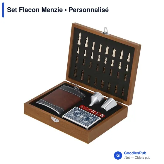 Set Flacon Menzie personnalisable avec logo - Accessoires de loisirs - Image 3