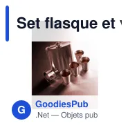Set flasque et verres personnalisables avec logo - Brittany - Miniature 3