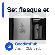 Set flasque et verres personnalisables avec logo - Brittany - Miniature 4