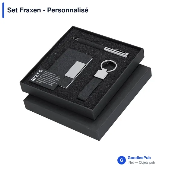 Set Fraxen personnalisable en RPET avec logo - Éco-responsable - Image 3