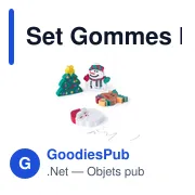 Set de gommes personnalisables avec logo - Flop - Miniature 1