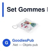 Set de gommes personnalisables avec logo - Flop - Miniature 2