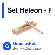 Set Heleon : Ensemble de stylos personnalisables avec logo - Miniature 1