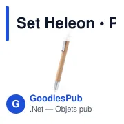 Set Heleon : Ensemble de stylos personnalisables avec logo - Miniature 2