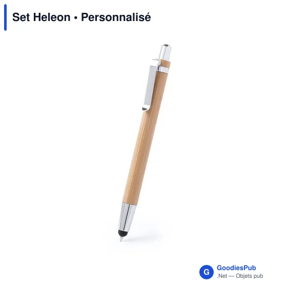 Set Heleon : Ensemble de stylos personnalisables avec logo - Image 2