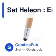 Set Heleon : Ensemble de stylos personnalisables avec logo - Miniature 12