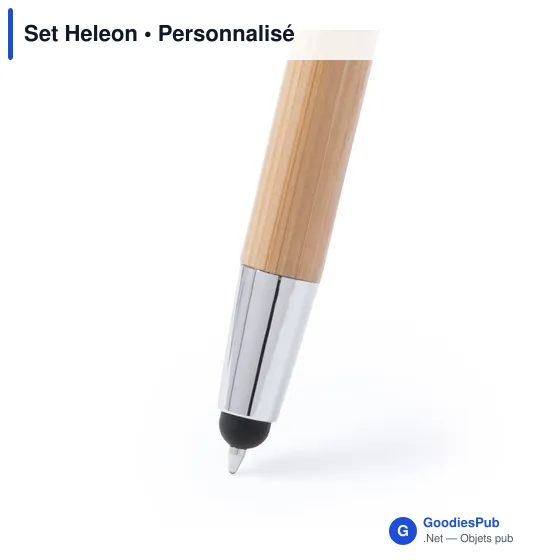 Set Heleon : Ensemble de stylos personnalisables avec logo - Image 12