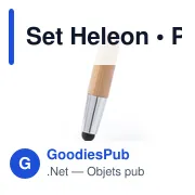 Set Heleon : Ensemble de stylos personnalisables avec logo - Miniature 3