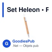 Set Heleon : Ensemble de stylos personnalisables avec logo - Miniature 5