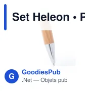 Set Heleon : Ensemble de stylos personnalisables avec logo - Miniature 7