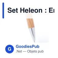 Set Heleon : Ensemble de stylos personnalisables avec logo - Miniature 9