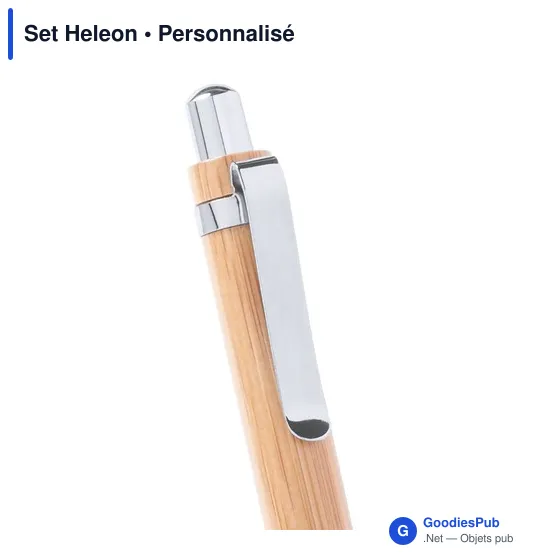 Set Heleon : Ensemble de stylos personnalisables avec logo - Image 10