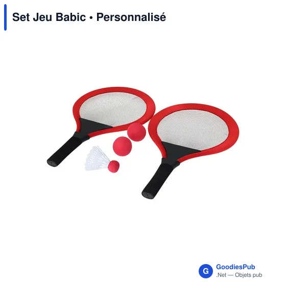 Set de jeux personnalisable Babic avec logo - Raquettes de plage - Image 11