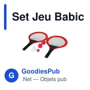 Set de jeux personnalisable Babic avec logo - Raquettes de plage - Miniature 3
