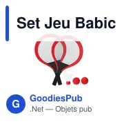 Set de jeux personnalisable Babic avec logo - Raquettes de plage - Miniature 4