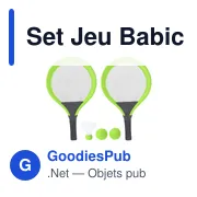 Set de jeux personnalisable Babic avec logo - Raquettes de plage - Miniature 5
