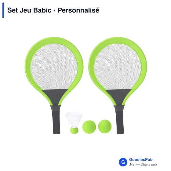 Set de jeux personnalisable Babic avec logo - Raquettes de plage - Image 5