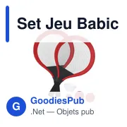 Set de jeux personnalisable Babic avec logo - Raquettes de plage - Miniature 6