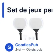 Set de jeux personnalisable Babic avec logo - Raquettes de plage - Miniature 9