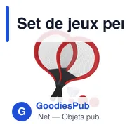 Set de jeux personnalisable Babic avec logo - Raquettes de plage - Miniature 10