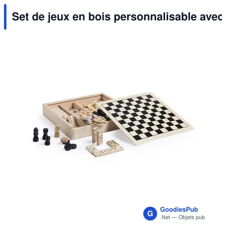 Set de jeux en bois personnalisable avec logo - Xigral