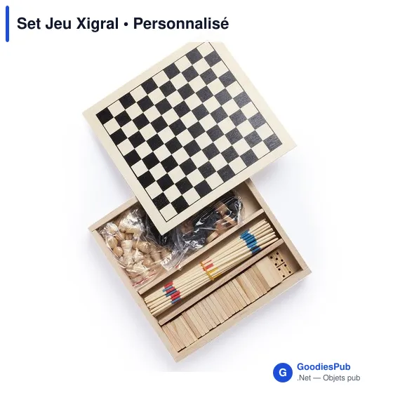 Set de jeux en bois personnalisable avec logo - Xigral - Image 2