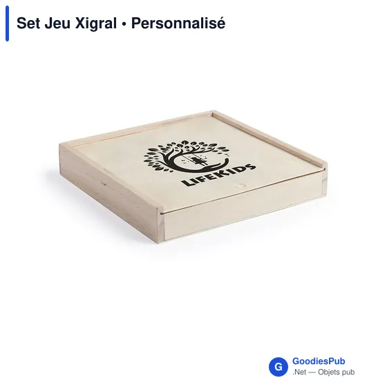 Set de jeux en bois personnalisable avec logo - Xigral - Image 3