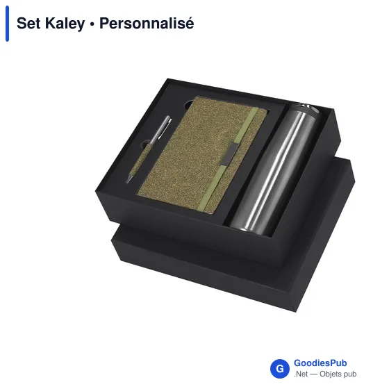 Set de bureau personnalisable avec logo - Set Kaley - Image 1