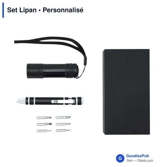 Set d'outils multifonction personnalisable avec logo - Set Lipan - Image 2