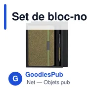 Set de bloc-notes et stylo personnalisable avec logo - Set Malcon - Miniature 2