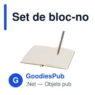 Set de bloc-notes et stylo personnalisable avec logo - Set Malcon - Miniature 5