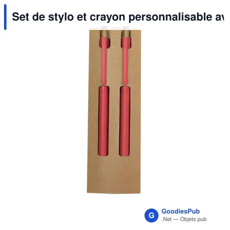 Set de stylo et crayon personnalisable avec logo - Okafor