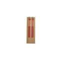 Variante rouge - Set de stylo et crayon personnalisable avec logo - Okafor