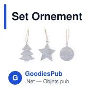 Set Ornement Noël Chandun - Miniature 2