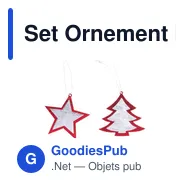 Set Ornement Noël Rimol - Miniature 1