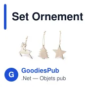 Set d'Ornements de Noël personnalisable Tilmex avec logo en bois - Miniature 1