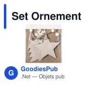 Set d'Ornements de Noël personnalisable Tilmex avec logo en bois - Miniature 2