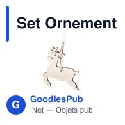 Set d'Ornements de Noël personnalisable Tilmex avec logo en bois - Miniature 3