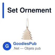Set d'Ornements de Noël personnalisable Tilmex avec logo en bois - Miniature 6