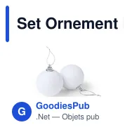 Set Ornement Noël personnalisable avec logo - Yenkit - Miniature 1
