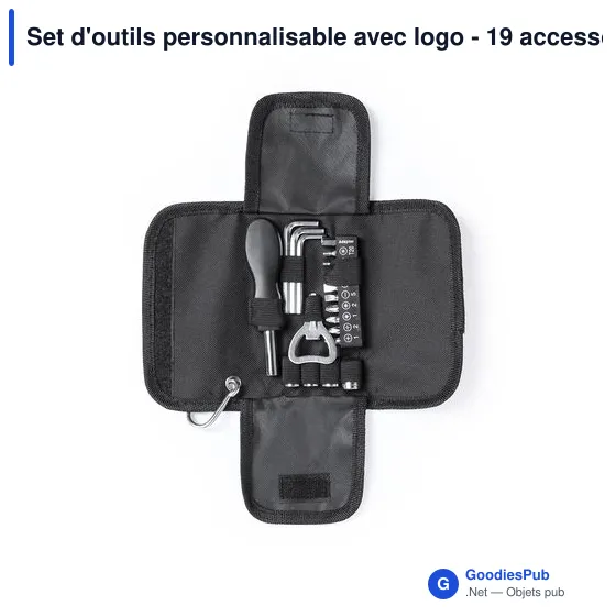 Set d'outils personnalisable avec logo - 19 accessoires - Image 3