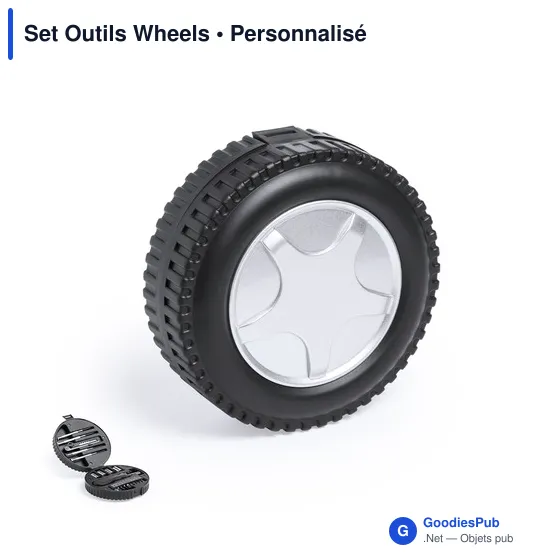 Set d'outils personnalisable Wheels avec logo - Image 1