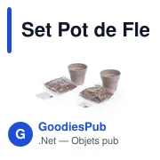 Set de Pots de Fleurs Personnalisables avec Logo - Nertel - Miniature 1