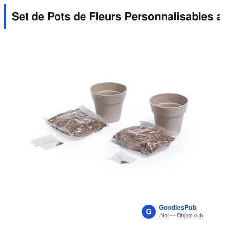 Set de Pots de Fleurs Personnalisables avec Logo - Nertel