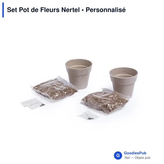 Set de Pots de Fleurs Personnalisables avec Logo - Nertel - Image 1