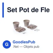Set de Pots de Fleurs Personnalisables avec Logo - Nertel - Miniature 2
