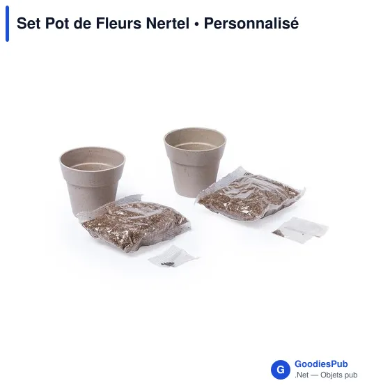 Set de Pots de Fleurs Personnalisables avec Logo - Nertel - Image 2
