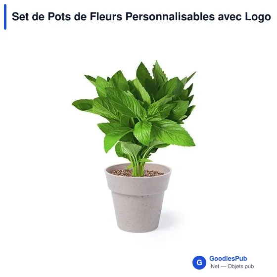 Set de Pots de Fleurs Personnalisables avec Logo - Nertel - Image 5